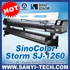 Dx7 Print Plotter Sinocolor Sj1260, 3.2m, 2880dpi, for Indoor and Outdoor Printing